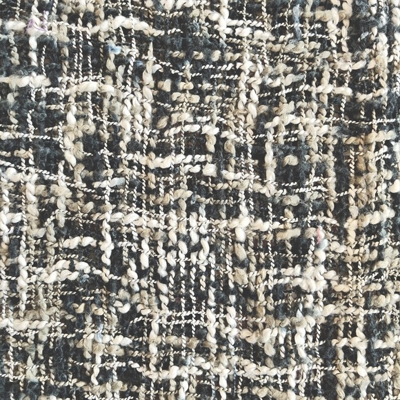 Soft winter scarf with tassels. Knitted black & white elegant winter wear. - Picture 3 of 8